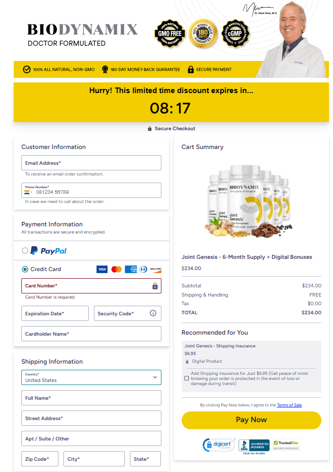 Secure Order Form